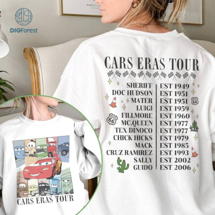 Disneyland Cars Eras Tour Png, Disney Cars Lightning Mcqueen Shirt, Cars Land Png, Cars Movie Png, Disneyland, Walt Disneyworld, Sublimation Designs