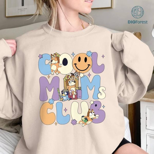 Bluey Mum Png | Chilli Heeler Shirt | Bluey Cool Mom Club Png | Bluey ...