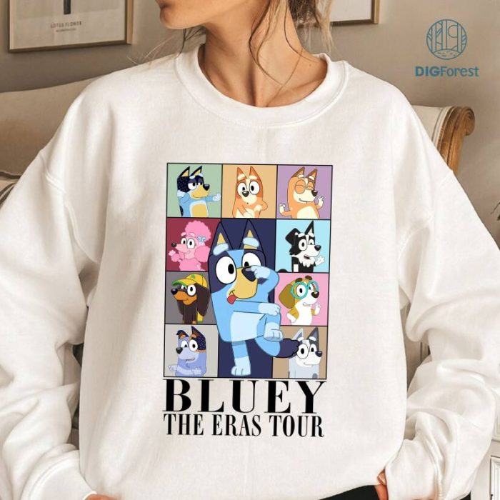 Instant Download | Bluey Eras Tour Png | Bluey Family Png | Bluey Birthday Clipart Shirt | Bluey Birthday Png | Eras Tour Bluey