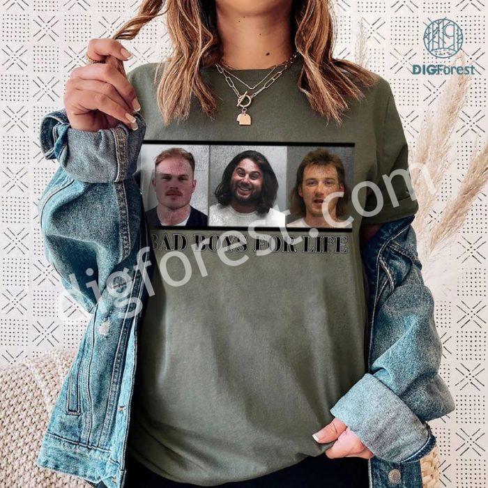 Zach Bryan Png, Koe Wetzel, Morgan Wallen Mugshot Fun Shirt, Bad Boys for life