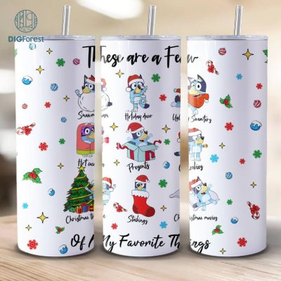 Bluey Christmas Tumbler Wrap, Bluey Family Merry Christmas Tumbler Wrap, Merry Christmas 2023 Tumbler Wrap, Bluey Family Christmas