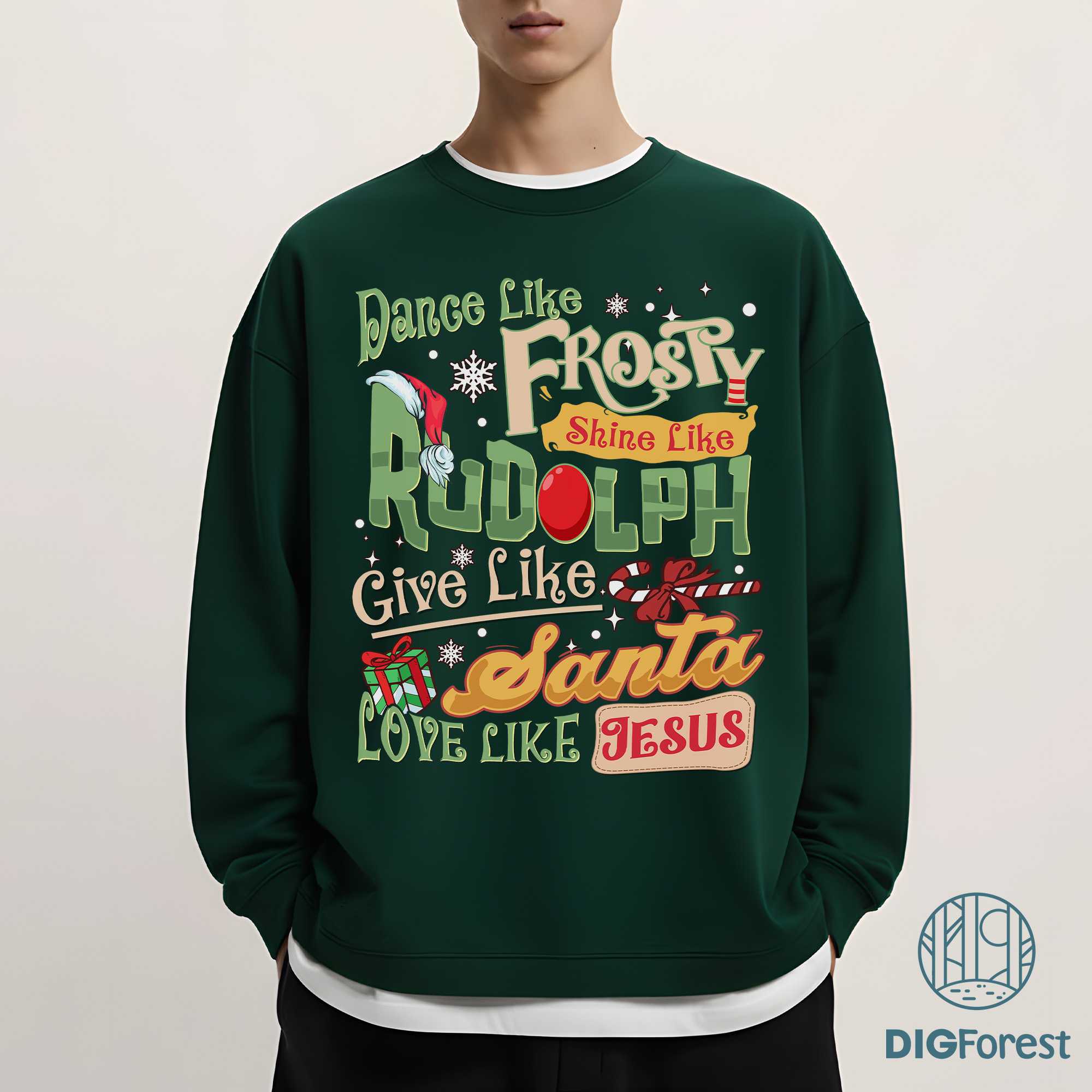 Dance Like Frosty Shine Like Rudolph PNG – Santa & Jesus Love Xmas PNG, Reindeer Christmas Design Dance Like Frosty Shine Like Rudolph PNG – Santa & Jesus Love Xmas PNG, Reindeer Christmas Design