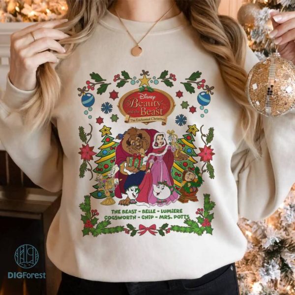 Christmas Disney Beauty And The Beast Png, Tale As Old As Time Shirt ...