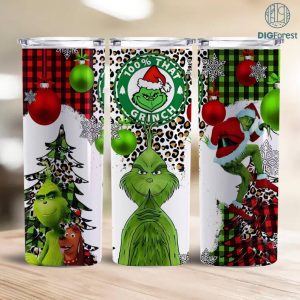 Christmas Tumbler Sublimation Designs | 20oz Skinny Tumbler Wrap, Cartoon Funny Christmas Design Tumbler PNG Digital