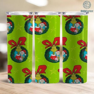 Grinch Tumbler Wrap , 20oz Skinny Tumbler Wrap, 20 oz Grinch Christmas Tumbler Png Sublimation Design, Digital Designs Template