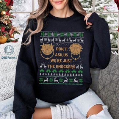 Labyrinth Christmas Shirt, The Door Knockers Christmas Sweatshirt, Don't Ask Us We're Just The Knockers Ugly Christmas Png, Xmas Gifts Labyrinth Christmas Shirt, The Door Knockers Christmas Sweatshirt, Don't Ask Us We're Just The Knockers Ugly Christmas Png, Xmas Gifts