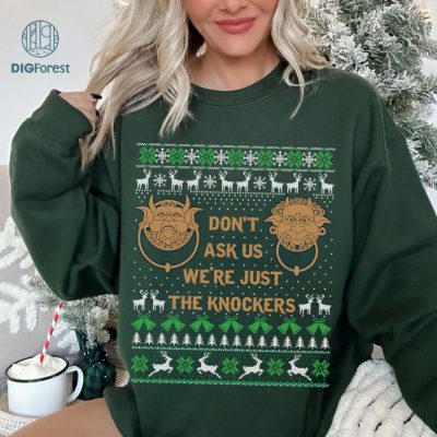 Labyrinth Christmas Shirt, The Door Knockers Christmas Sweatshirt, Don't Ask Us We're Just The Knockers Ugly Christmas Png, Xmas Gifts Labyrinth Christmas Shirt, The Door Knockers Christmas Sweatshirt, Don't Ask Us We're Just The Knockers Ugly Christmas Png, Xmas Gifts