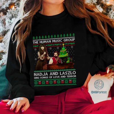 What We Do In The Shadows Christmas Png, Nadja Laszlo T Shirt, Human Music Group Ugly Christmas Sweater, Xmas Gifts