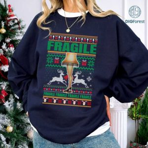 A Christmas Story Sweatshirt, Leg Lamp PNG, Fragile That Must Be Italian Ugly Sweater Shirt, Christmas Xmas Gifts