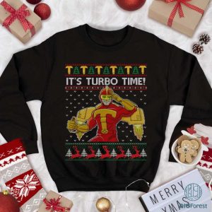 Jingle All The Way Sweater, Turbo Man PNG, It's Turbo Time Ugly Christmas Sweater Shirt, Christmas Xmas Gifts