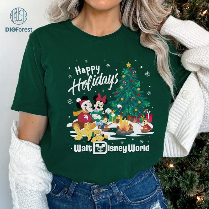 Disneyland Christmas PNG | Disney Mickey & Friends Holiday Design | Digital Download for Gifts & Shirts