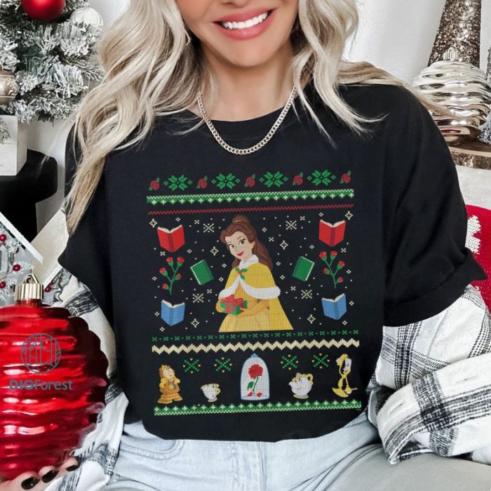 Beauty and the Beast Belle Christmas Shirt | Mickey’s Very Merry Xmas Party T-Shirt | Disneyland Family Gift