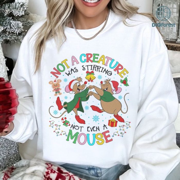 Disney Jaq and Gus Christmas Shirt | Very Merry Xmas Party | Not a Creature Was Stirring PNG | Family Holiday Digital Download