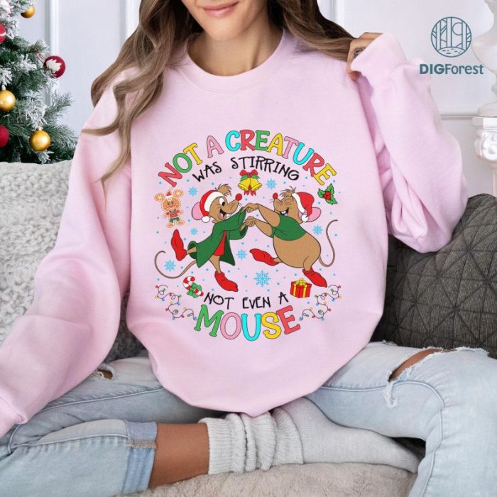 Disney Jaq and Gus Christmas Shirt | Very Merry Xmas Party | Not a Creature Was Stirring PNG | Family Holiday Digital Download