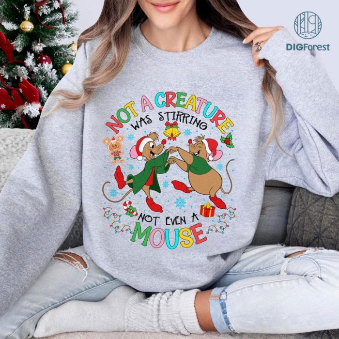 Disney Jaq and Gus Christmas Shirt | Very Merry Xmas Party | Not a Creature Was Stirring PNG | Family Holiday Digital Download