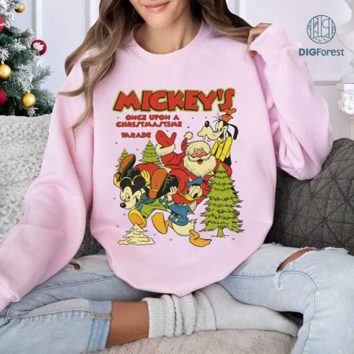 Disney Mickey's Christmas Carol Png, Mickey's Very Merry Xmas Party Shirt, Mickey and Santa Claus Png, Mickey and Friends Xmas Png, Digital Download
