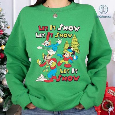 Disney Mickey and Friends Let it Snow Christmas Png, Mickey's Very Merry Christmas Party 2023 Shirt, Disneyland Christmas Squad Sweater, Digital Download