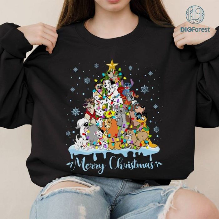 Disney Christmas Puppy Shirt Disneyland Dog Christmas Png | Stitch Pluto Dog Dog Lover Gift Shirt | 101 Dalmatians Christmas Png | Digital Download