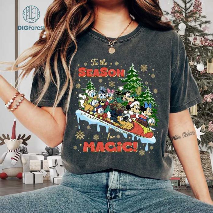 Disney Mickey and Friends Tis The Season Christmas Png, Disneyland Tis The Season for Magic Shirt, Mickey's Very Merry Xmas Png, Xmas Gift, Digital Download