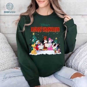Disney Mickey And Friends Merry Christmas Png | Mickey Minnie Balloon Shirt | Mickey Very Merry Xmas Png | Family Disneyland Christmas Png | Digital Download