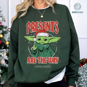Yoda Present Are The Way Christmas Png, Starwars Yoda Christmas Shirt, Galaxy's Edge Christmas Png, Xmas Gifts , Digital Download