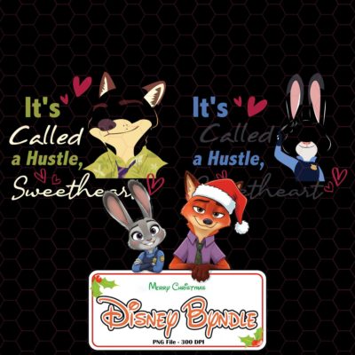 Nick & Judy Bundle PNG – It’s Called a Hustle PNG, Zootopia Animal Kingdom Couples Family Design