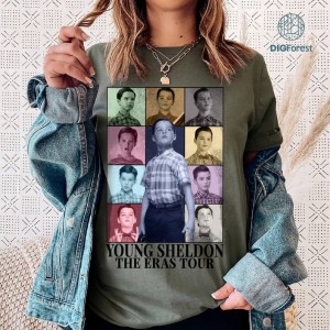 Young Sheldon Eras Tour Shirt, Young Sheldon Homage Vintage Png, The Big Bang Theory Png, Sheldon Cooper Png, Digital Download