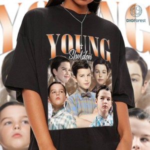 Young Sheldon Vintage Png, Young Sheldon Homage Vintage Shirt, The Big Bang Theory Png, Sheldon Cooper Png, Digital Download