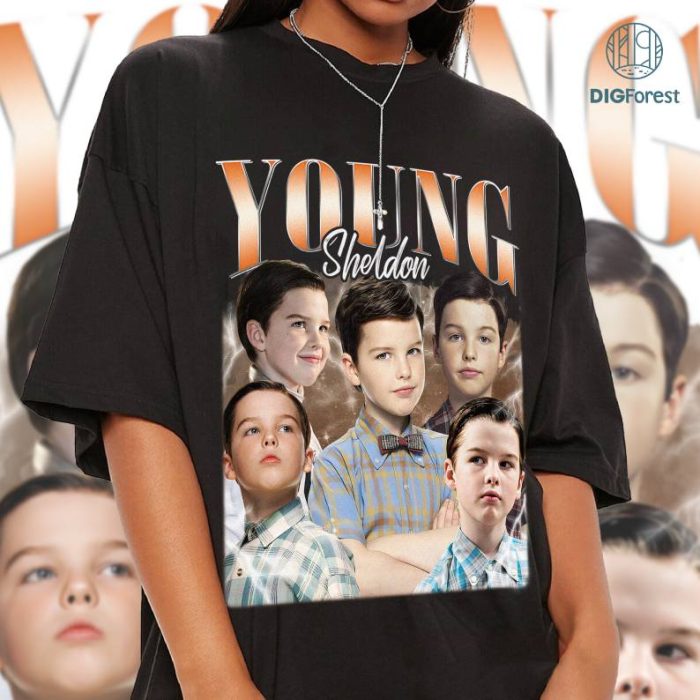 Young Sheldon Vintage Png, Young Sheldon Homage Vintage Shirt, The Big Bang Theory Png, Sheldon Cooper Png, Digital Download