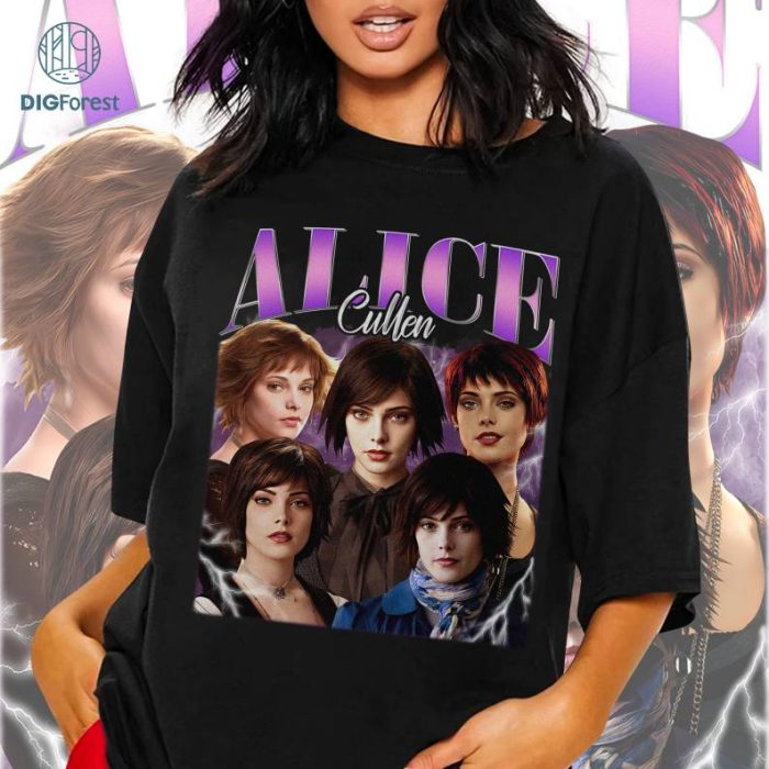 Alice Cullen Homage Vintage Png, Alice Cullen Vintage Shirt, Alice Cullen Png, Gift For Women And Men, Vintage Graphic Tee, Digital Download