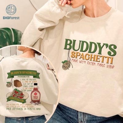 Buddy Elf Buddy's Spaghetti Elf Png | Buddy The Elf Christmas Png For Shirt | Elf Christmas Png Clipart | Christmas Movies Instant Download
