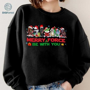 Vintage Starwars Christmas Shirt, Merry Force Be With You, Galaxy's Edge Christmas, Disneyland Family Christmas Party 2023 , Digital Download