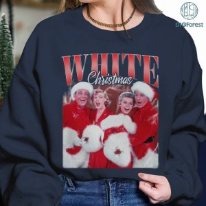 White Christmas Movie Vintage Graphic T Shirt, Christmas Movie Homage PNG, Haynes Sisters Bootleg Rap Shirt, Graphic Tees For Women Trendy