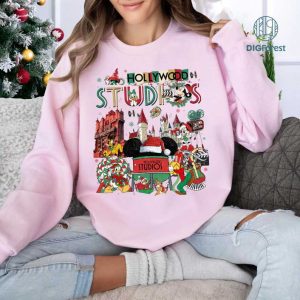 Disney Christmas Hollywood Studios Shirt, Mickey and Friends Christmas Party Png, Family Disneyland Christmas Trip, Christmas Gifts, Digital Download