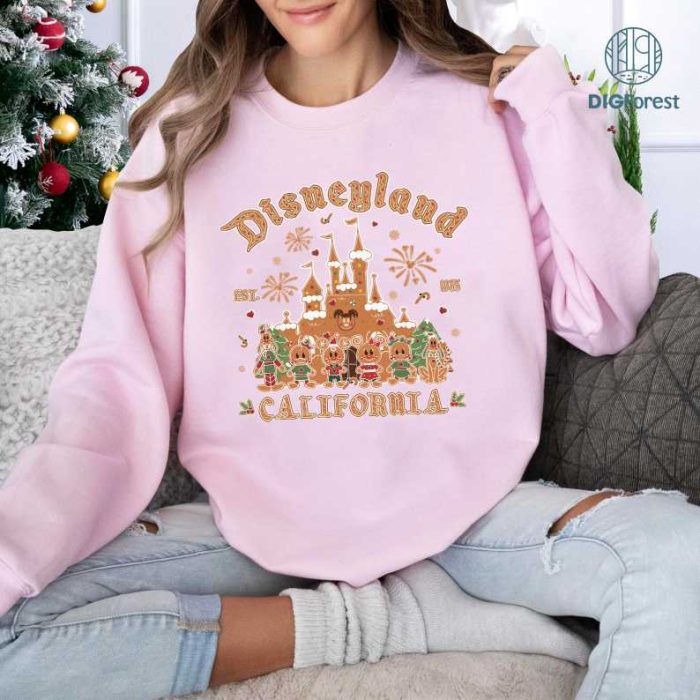 Disney Vintage Christmas PNG, Mickey and Friends Gingerbread Christmas Shirt, Disneyland Christmas 2023 Mickey's Very Merry Xmas