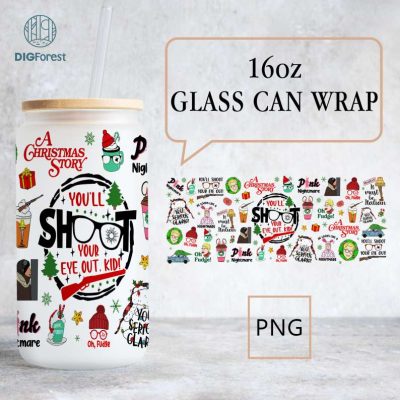 Oh Fudge Christmas Story 16 Oz Libbey Glass Can Digital Design | Instant Download | A Christmas Story Christmas Story Family Party 2023 Oh Fudge Christmas Story 16 Oz Libbey Glass Can Digital Design | Instant Download | A Christmas Story Christmas Story Family Party 2023