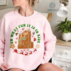 Disney Oh What Fun It Is To Ride Shirt, Hollywood Tower Hotel Christmas Png, Disneyland Christmas, Tower Of Terror, Christmas Party, Digital Download