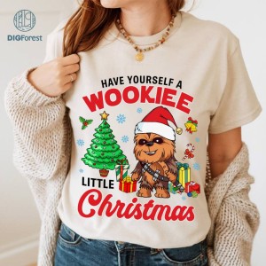 Have Yourself A Wookie Little Christmas Png, Starwars Chewbacca Shirt, Chewbacca Christmas Shirt, Galaxy's Edge Shirt, Disneyland Xmas, Digital Download