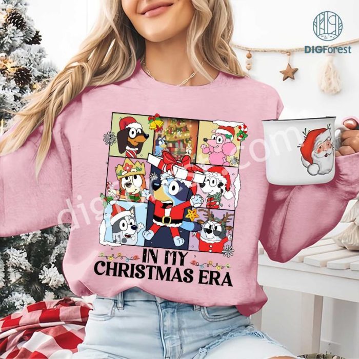 Bluey In My Christmas Era PNG | Bluey The Eras Tour Shirt | Midnights Bluey 2024 Shirt | Bluey Family Birthday Sweatshirt | Digital Download