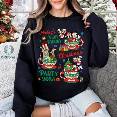 Disney Mickey's Very Merry Christmas Party 2023 Png, Mickey and Friends Christmas Sweatshirt, Christmas Matching Tee Disneyland Christmas, Digital Download