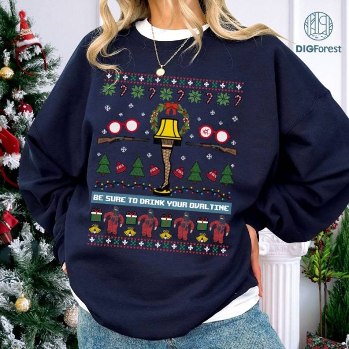 A Christmas Story Leg Lamp Png, Christmas Story Ugly Christmas Sweater, Christmas Story Sweatshirt, Shoot Your Eye Out, Christmas Party, Digital Download