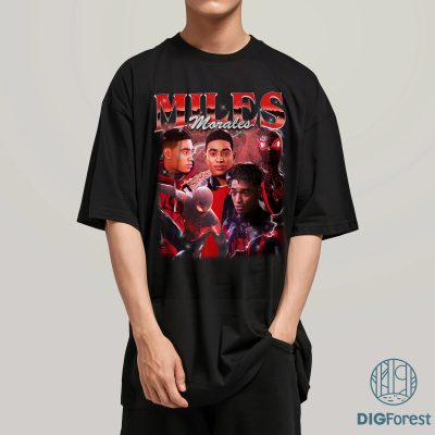 Miles Morales Spiderman 2 Shirt | Vintage Spider Man Shirt | Spider Man Homage Png | Avengers Superhero Shirt | Digital Download