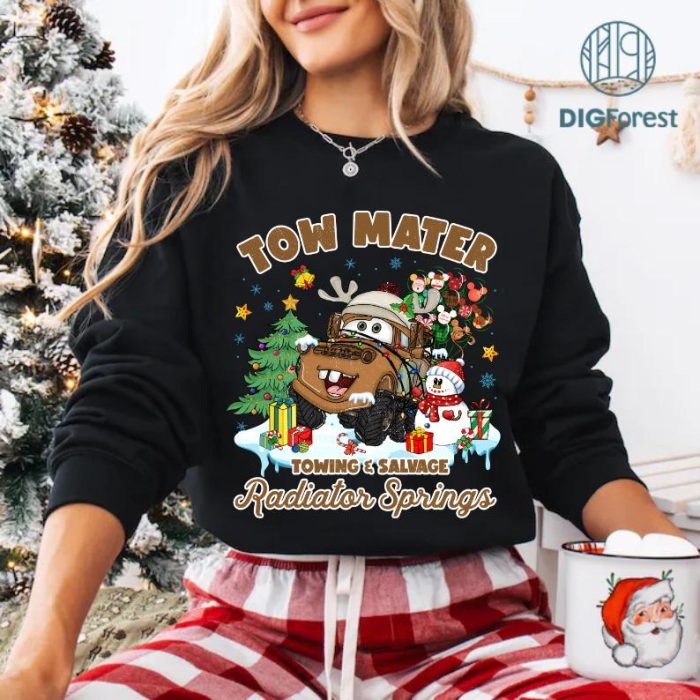 Disney Retro Cars Very Mater Christmas PNG | Pixar Cars Land Tow Mater Holiday Shirt | 2023 Christmas Digital File Download