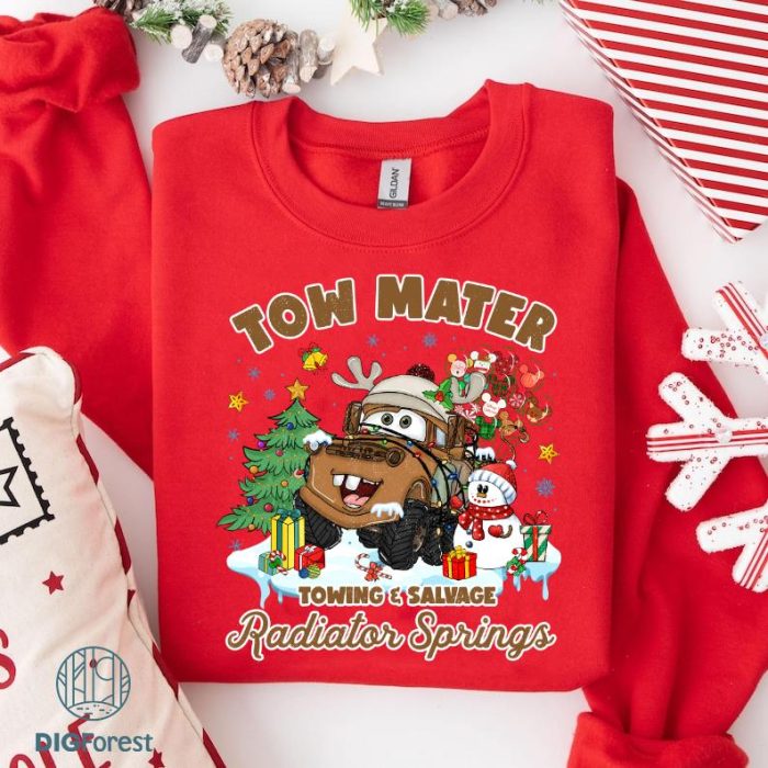 Disney Retro Cars Very Mater Christmas PNG | Pixar Cars Land Tow Mater Holiday Shirt | 2023 Christmas Digital File Download