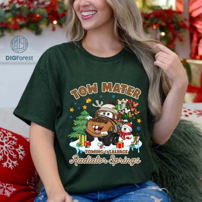 Disney Retro Cars Very Mater Christmas PNG | Pixar Cars Land Tow Mater Holiday Shirt | 2023 Christmas Digital File Download