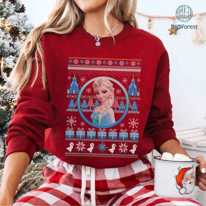 Frozen Elsa Anna Olaf Christmas Shirt | Most Wonderful Time T-Shirt | Xmas Snow T-Shirt | Tis The Season 2024 Shirt