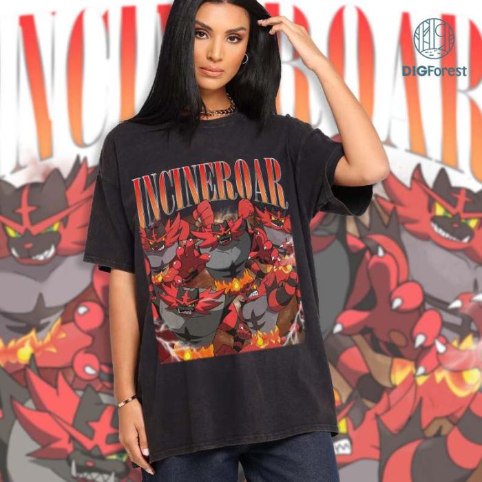 Vintage Homage Shirt, Incineroar Shirt, Anime Png, Incineroar Sweatshirt, Japanese Anime Sweatshirt Hoodie, Gamer Birthday Shirt