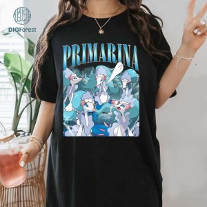 Primarina Vintage Png | Primarina Video Games Shirt | Japanese Anime Sweatshirt Hoodie | Retro Primarina Sweatshirt | Gift For Gamer