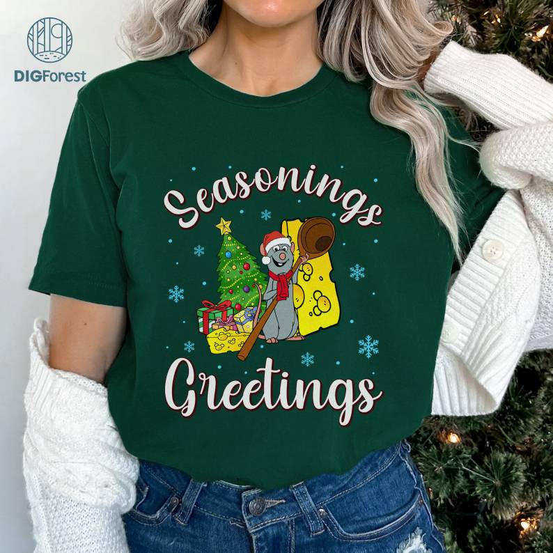 Disney Remy Ratatouille Christmas Png, Seasonings Greetings Ratatouille Shirt, Anyone Can Cook Sweatshirt, Disneyland Christmas, Xmas Gifts, Digital Download Digforest.com
