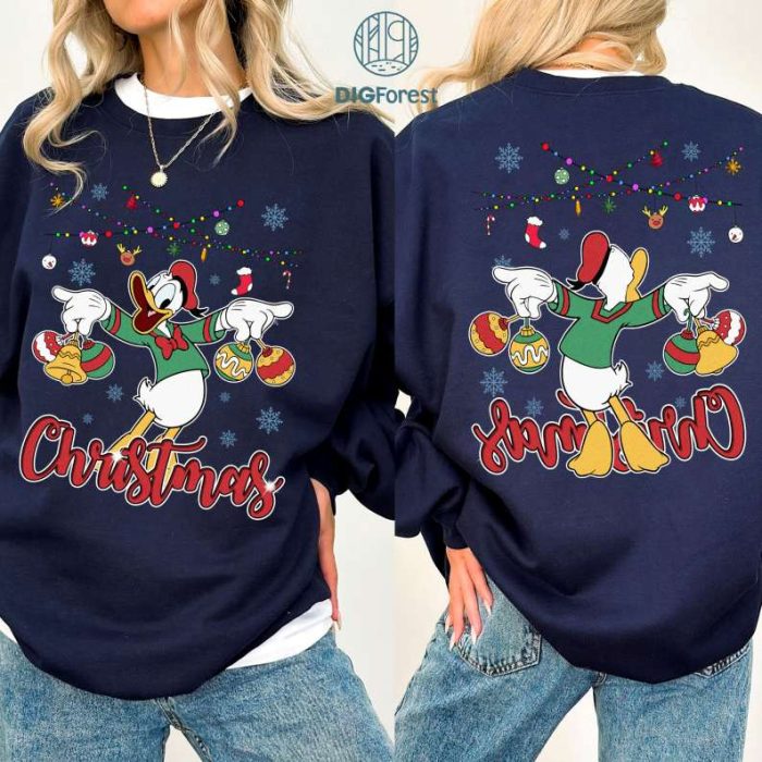 Disney Donald Duck Christmas Png, Disneyland Christmas Shirt, WDW Christmas Party, Mickey's Very Merry Christmas Party 2023 Digital Download